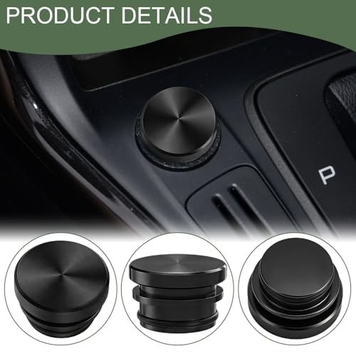 Image of Car Cigarette Lighter Plug Cover, Car Cigarette Lighter Dustproof Cap, Waterproof Cigarette Lighter Socket Cap, Universal Aluminum Alloy Lighter Cover for Cars, Boats, SUVs, Trucks