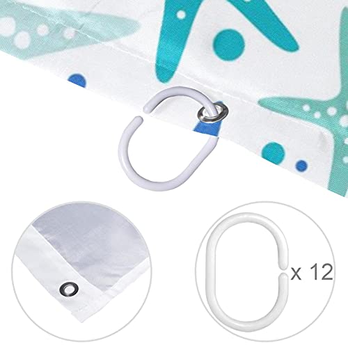 Rideau de douche 152 x 183 cm lavable avec 12 crochets inclus - 5