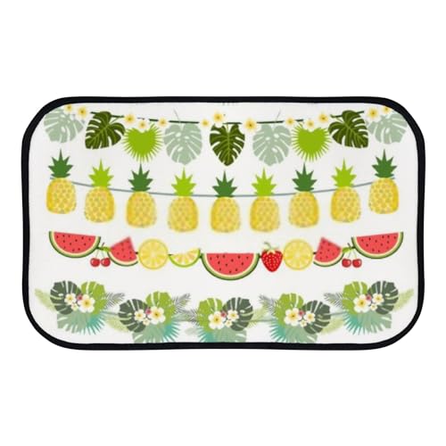 Nuansexi Bathroom Rugs Tropical Jungle Pattern Floor Mats Non Slip Bathmat Doormat Tub Mat Coral Velvet Absorbent Entrance Carpet Mats Machine Washable Bedroom Decor