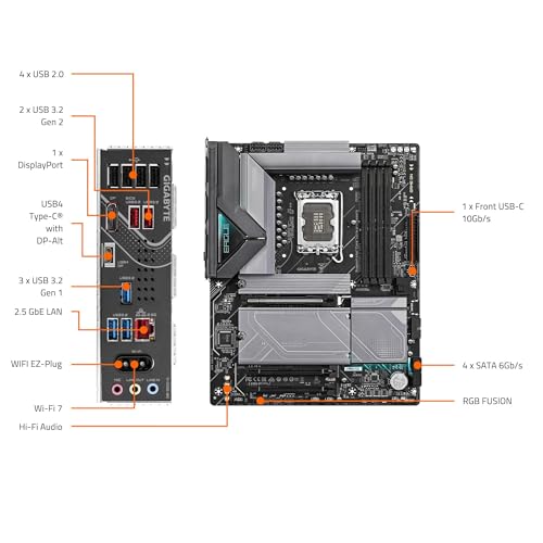 Image of MICRO CENTER CPU Motherbard Combo - Ultra 7 265KF 20 cores(8 P-cores + 12 E-cores) Desktop Processor with Gigabyte Z890 Eagle WIFI7 Motherboard