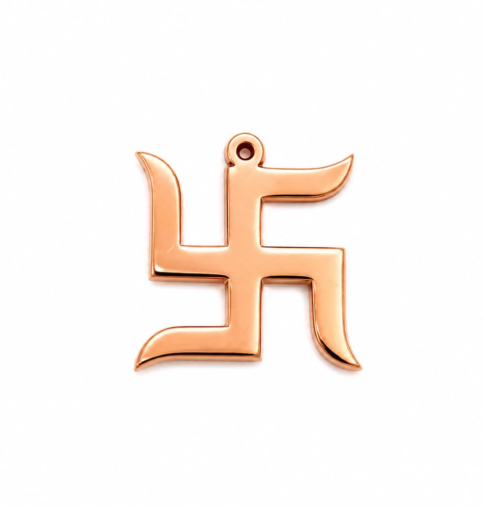 Achleshwar Pure Copper Swastik for Door Entrance | Auspicious Swastik Symbol (卐) for Good Luck, Vastu & Positive Energy | Ideal for Home, Office & Mandir Decor-image-8