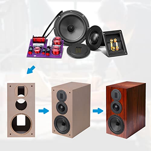 Image of HiVi-Swans DIY 3 Way Passive Bookshelf Speakers Pair - DIY Speaker Kit-Peak Power 120 Watt Home Theater Bookshelf Speakers for Surrounds or Front