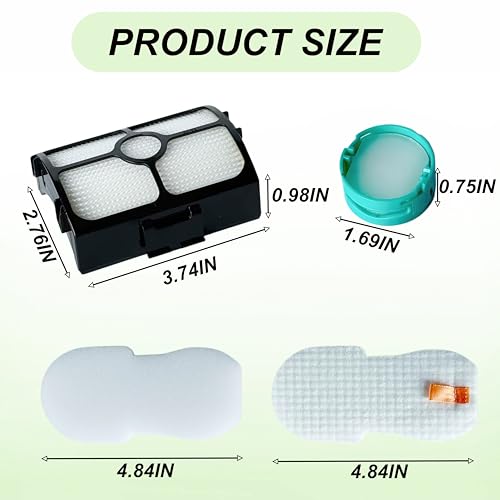 HZ4002 Replacement filter for Shark HZ4001AMZ HZ3002 HZ3000 HZ4000 Ultralight Corded Stick Vacuum,Replace part XFFKHZ3000 XHFHZ3000,2 Odor Neutralizer Cartridge,2 HEPA & 4 Foam and Felt Filters