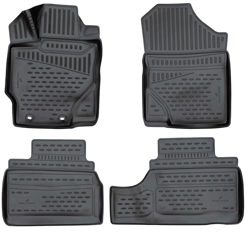WALSER XTR Gummi Fussmatten Auto für Toyota Yaris (P13) 2010-2017, 100% passgenaue Auto Fußmatten, robuste Universal Fußmatte Auto, Gummimatten Auto, Auto Fussmatten Gummi, Auto Gummimatten