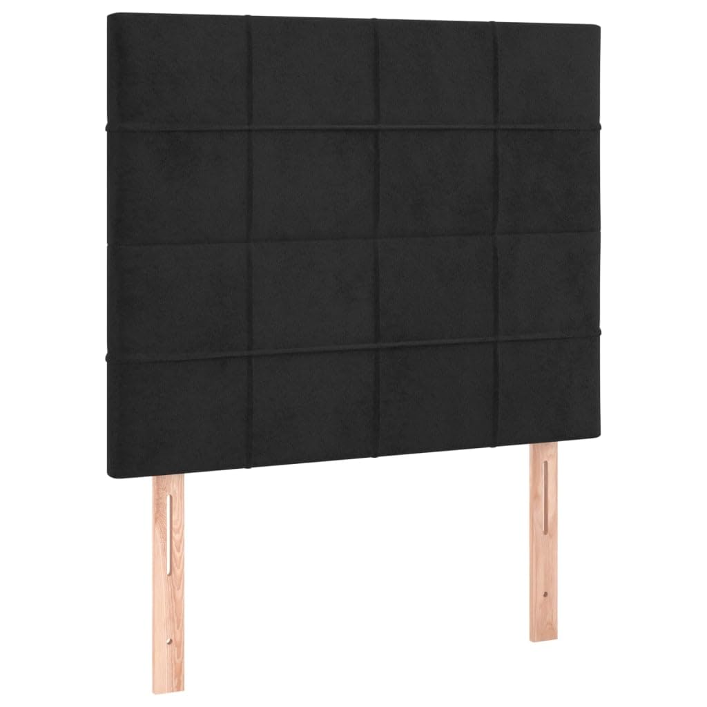 vidaXL Kopfteil Polsterkopfteil Bettkopfteil Bettgestell für Bett Betthaupt Bettrahmen Schlafzimmer Bettzubehör Schwarz 90x5x118/128 cm Samt