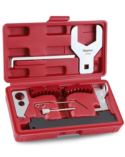 Reywoo Timing Tool Kit Compatible with Chevy Cruze Aveo Alfa Romeo Fiat 16v 1.4 1.6 1.8, Camshaft Tensioning Locking Alignment Timing Belt Tool Kit with 41mm Water Pump Wrench, EN6340 & EN6333