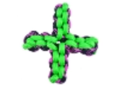 Paracord Rope Twisted Quad Toy Green