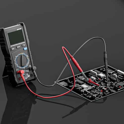 Image of Goupchn 28PCS Multimeter Test Leads Kit with Alligator Clips Test Hook Clips Wire Piercing Probes Replaceable Precision Sharp Probes for Electrical Testing