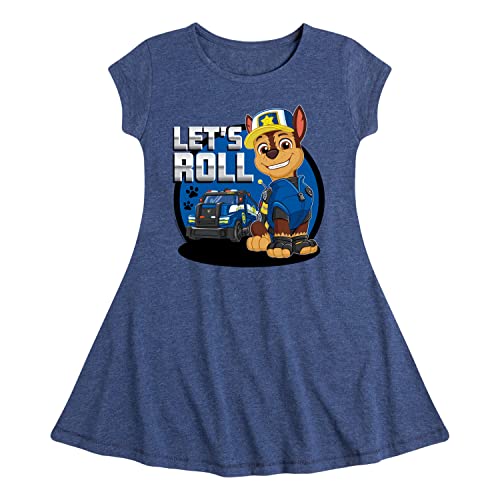 HYBRID APPAREL - Paw Patrol - Let's Roll Chase - Toddler and Youth Girls Fit and Flare Dress