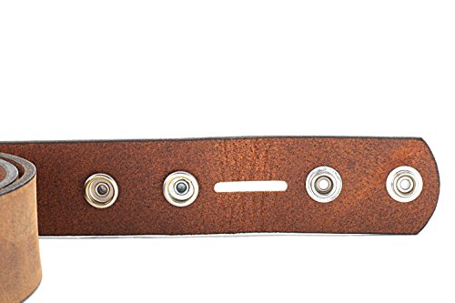 Womens Dark Brown Leather Belt handmade in America with genuine premium grade leather. 1.5 inch wide 38 inch waist with Oval Brass Nickle Plated Buckle3