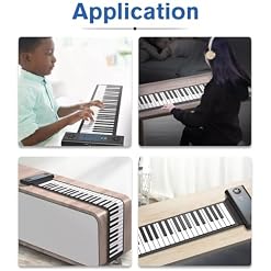 Clavier de Piano Enroulable, Pianos numériques 88 Touches avec pédale de Sustain, Support USB/MIDI/BT, Double Haut-parleurs intégrés, Piano électronique Rechargeable pour débutants, Enfants - Les Beatles, Paul McCartney, John Lennon, RIngo Starr, George Harrison Clavier de Piano Enroulable, Pianos numériques 88 Touches avec pédale de Sustain, Support USB/MIDI/BT, Double Haut-parleurs intégrés, Piano électronique Rechargeable pour débutants, Enfants – Image 7