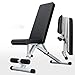 yan qing shop Składany stołek do hantli, regulowany, składany ciężar, przedłużenie nóg i zagięcie nóg, podnoszenie ciężarów, ławeczka do ćwiczeń brzuszków, domowe studio fitness (kolor : srebrny)