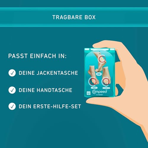 Compeed Blasenpflaster Mixpack – Hydrokolloid-Pflaster in verschiedenen Größen – gegen Blasen an Fersen, Zehen und für kleine Blasen, 5 Pflaster