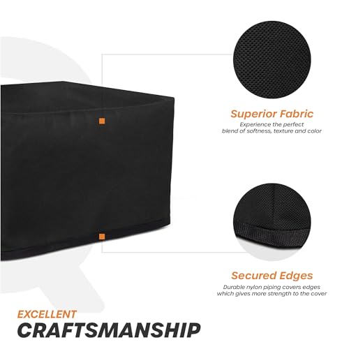 Image of Cranique Dust Proof Water-Resistant Wet Grinder Cover for Table Top 2 Litre Ultra Grind+ Gold - Black