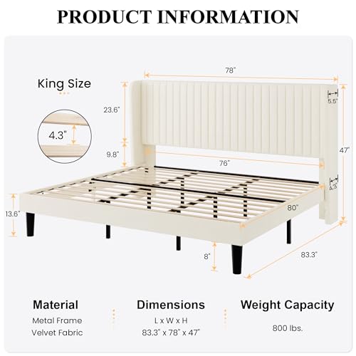Luxury Canopy Bed Frame King Size