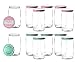 Produktbild BigDean 12er Set Einmachgläser mit Deckel in rosa und pastell-grün in made with love Stil - 720ml groß - Sturzgläser Marmeladenglas
