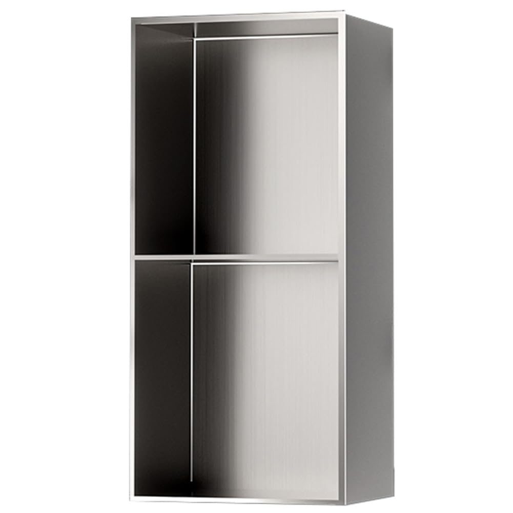 QUSYZD Stainless Steel Shower Niche, Multi-Level Recessed Toiletry Storage Shelf for Bathroom Kitchen Bedroom Living Room, Easy Installation,Red-28x90x12.5cm/0.91,Red-28x70x12.5cm/0.91x2.29x0.41ft