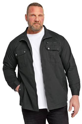 BadRhino Big & Tall Zip Through Jacket - Men's - Plus Size Curve Black