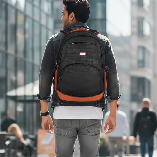 Image of Half Moon Alpha Fast 35L Laptop Backpack for Men & Women | Travel Bag for Man | Office Bag for Man | School & College Backpack | Travel Bags For 15.6 Inch Laptop With Raincover | Water Resistant
