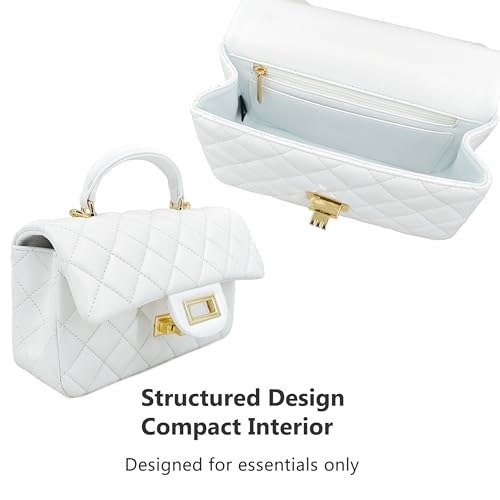 M-ioi-M Small Quilted Lambskin Evening Crossbody Bag with Top Handle by M-ioi-M - Used condition - Image 4
