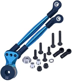 Aluminium Hi-Torque Servo Saver 25T with Aluminium Tie Rod for Tamiya 1/12 RC Lunch Box Upgrade Parts - Sky Blue