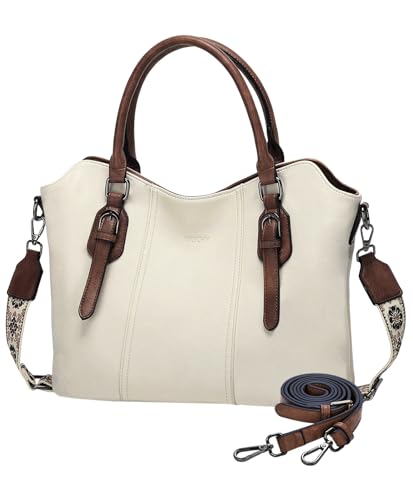 Sac à main femme en cuir PU VASCHY, grand fourre-tout avec bandoulière guitare pour les cours