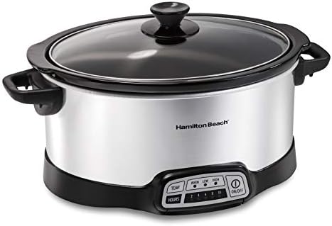 Hamilton Beach 33473 Programmable Slow Cooker 7-Quart Silver