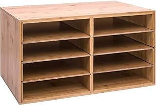 HYGRAD File Sorter Office File Desktop Organiser File Sorter Bamboo File Compartments