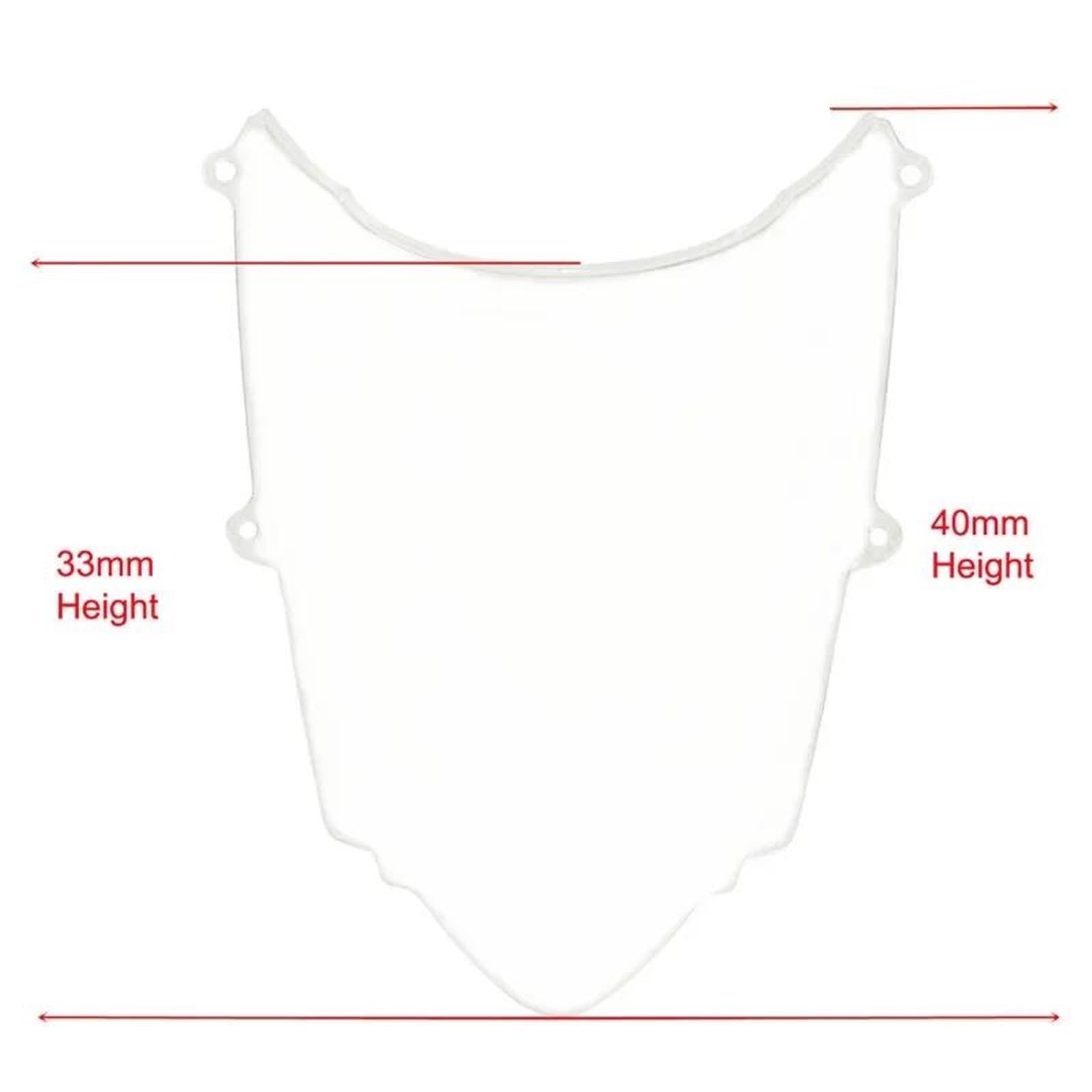Pare-Brise Pare-Brise Et Déflecteur De Vent pour Moto pour Daytona 675 / R (2013-2017) – Protection, Visière Et Spoiler Déflecteur Bulle(Fumée Sombre)