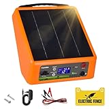 FarmNix Pastor Eléctrico Solar 32KM con Batería Litio 18Ah, Salida Ajustable 6-12KV 0.3-2.0J, Panel Solar 6W IP55 para Caballos, Ganado, Ovejas, Jabalíes