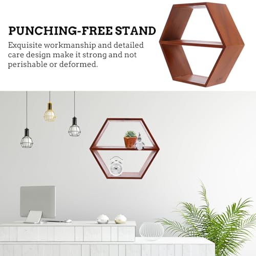 Estante hexagonal de madera para decorar tu dormitorio 7