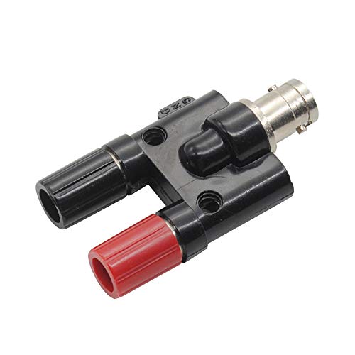 GFULLOV Yity88 - Adaptador de Metal y plástico BNC Macho a Dos Conectores Dobles de Banana