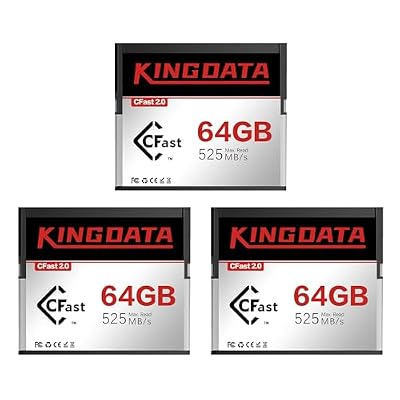 KINGDATA CFast 2.0 64GB 3PACK Memory Card High-Speed for 4K Video & HD Recording Compatible with Professional Cameras