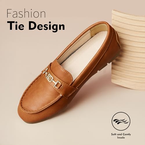 Image of Loafers for Women Comfortable Slip On Flats with Memory Foam Insole for Daily Wearing