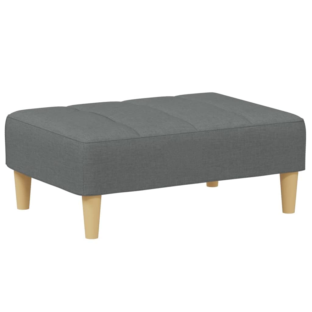 Homgoday Sofá Cama de 2 plazas con Taburete Tela Gris Oscuro, Sillones de Televisión, Sofás de Descanso Relax, Sofas De Salon, Hogar Sofa Muebles，Asientos Tapizados para Salón