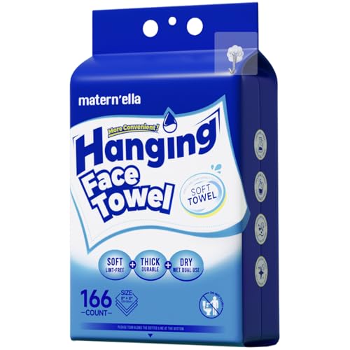 フェイスタオル 使い捨て フェイシャルタオル 吊り下げ 使い捨てタオル 大判サイズ 20×20cm 乾湿両用 166枚 家庭用 毛羽立ちなし 柔らかい肌触り 洗顔タオル 壁掛け ペーパータオル スキンケアタオル 衛生的 厚手