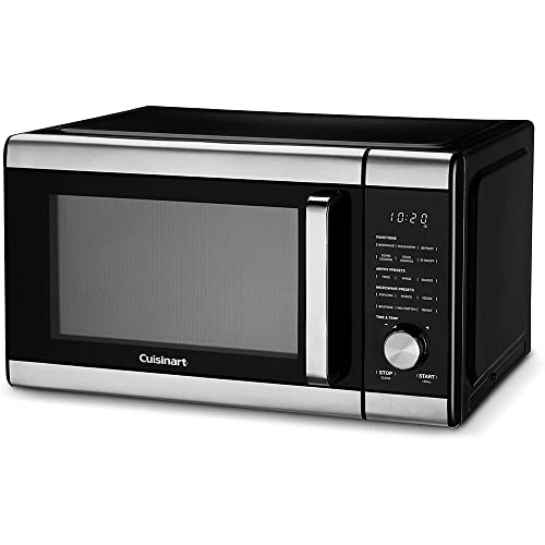 Cuisinart Amw-90 3-In-1 Microwave Airfryer Plus, Black Bundle With Cuisinart Classic Nonstick Edge 6" Chef's Knife And Deco Chef Pair Of Red Heat Resistant Oven Mitt #TOP2