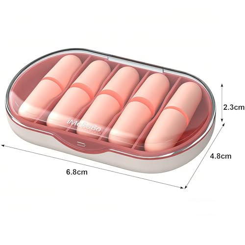 10 Stück Ohrstöpsel zum Schlafen, Ultra Weich Schaumstoff Ohrstöpsel gegen Schnarchen & Lärm, Hoher Gehörschutz für Seitenschläfer, Reisen & Lernen - Rosa
