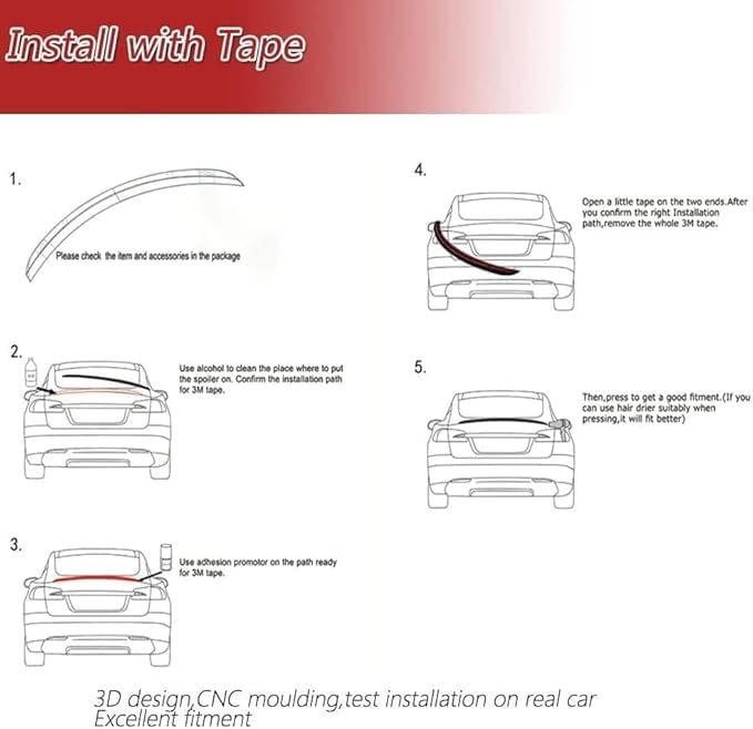 [GOOD SPOILER] Alerón Trasero para Volkswagen Golf MK4 (2000-2008) (Negro Brillante)