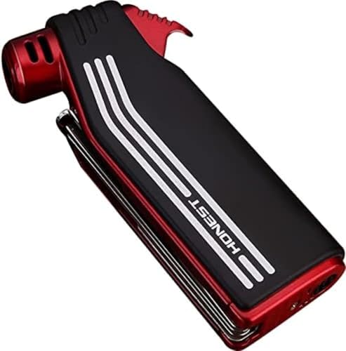 Briquet à Pipe Briquet 3 en 1 Briquet à Flamme Douce Inclinée Au Butane avec 3 Cure-Pipes, C