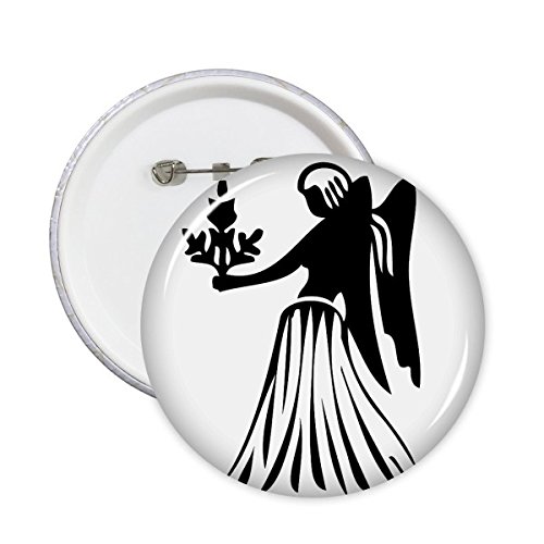 Badge rond Vierge constellation zodiaque 5 pièces L pour personnalisation de style