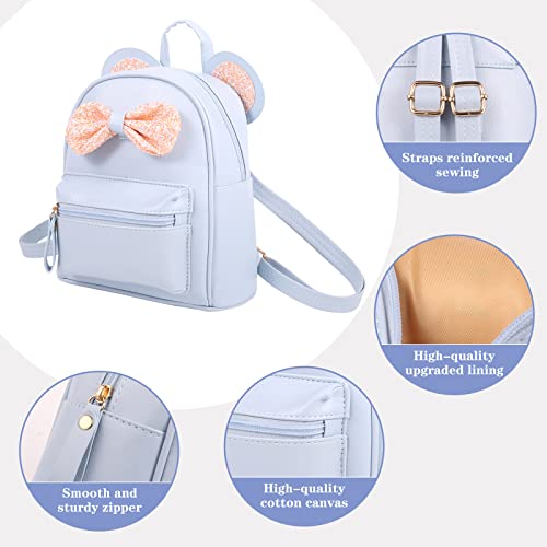Dingco Girls Mini Backpack Sequin Bow Mouse Ears Cute Backpack Small Backpack Gifts For Teenage Girls #TOP3
