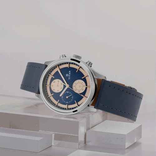 Image of Titan Neo Iv Analog Blue Dial Men's Watch -NM1805SL02 / NL1805SL02 /NP1805SL02