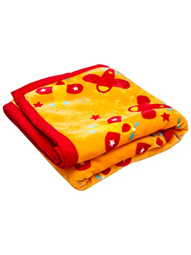 Image of Mee Mee Ultra Soft Plush, Lightweight & Super Comfortable Baby Blankets, Swaddle for Infant & Toddler (Orange)