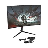 YEYIAN SIGURD 3501 32” Curved 1500 PC Gaming Frameless LED 2K Multistand Monitor, 1440P QHD, 165Hz, 1ms, 2500:1, 16:9, 178°, 16.7M Colors, G-Sync FreeSync, DP/HDMI/USB, Speaker, RGB, Tilt/Height/Pivot