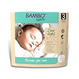 Bambo Nature Overnight Baby Diapers (Sizes 3 TO 6), Size 3, 52 Count -  Abena