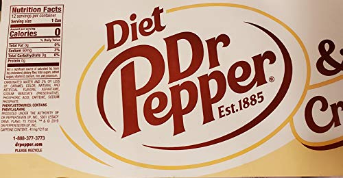 Dr. Pepper Diet & Cream Soda, 12fl oz can, 12 count