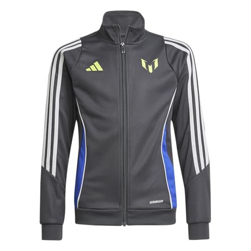 adidas Unisex-Kids Messi Soccer Jacket, Carbon, Large