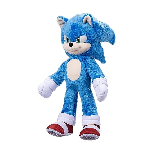 SONIC 2 Peluche – Animal de Peluche Gigante – Juguete con Preciosos Detalles y Super Suave – Peluche Azul para niños 3 +