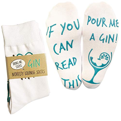 If you can read this pour me a gin! funny socks